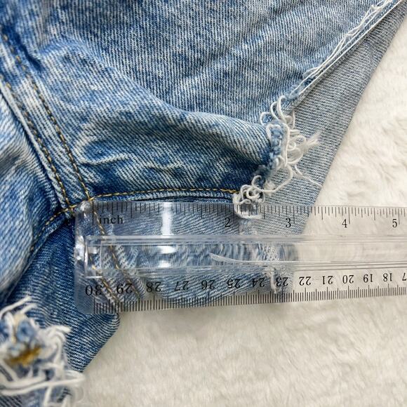 Levi's 501 Button Fly Cut Off Women's Sz. 26 Denim Shorts Blue Light Wash - Picture 6 of 6